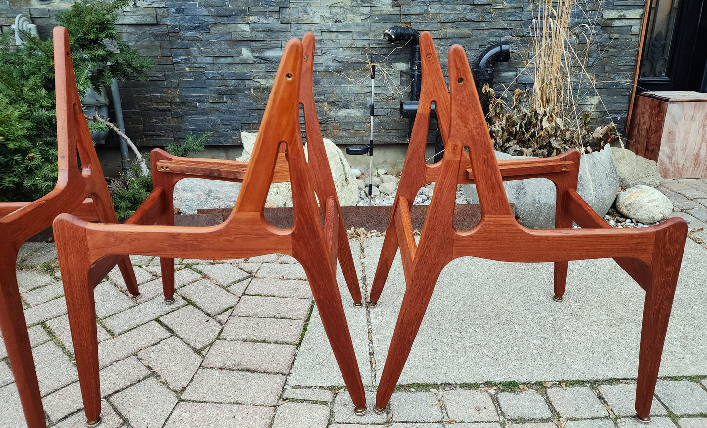 Choose Fabric***REFINISHED Danish Mid Century Modern Teak Chairs Swivel-Back by Arne Vodder