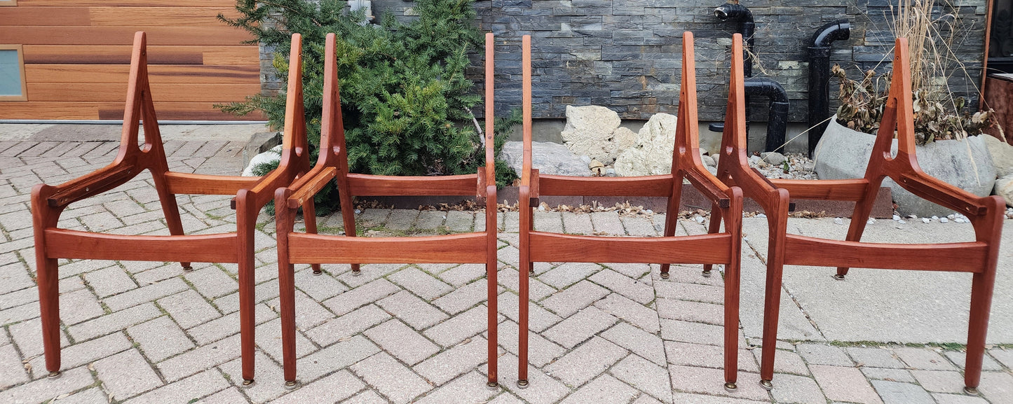 Choose Fabric***REFINISHED Danish Mid Century Modern Teak Chairs Swivel-Back by Arne Vodder