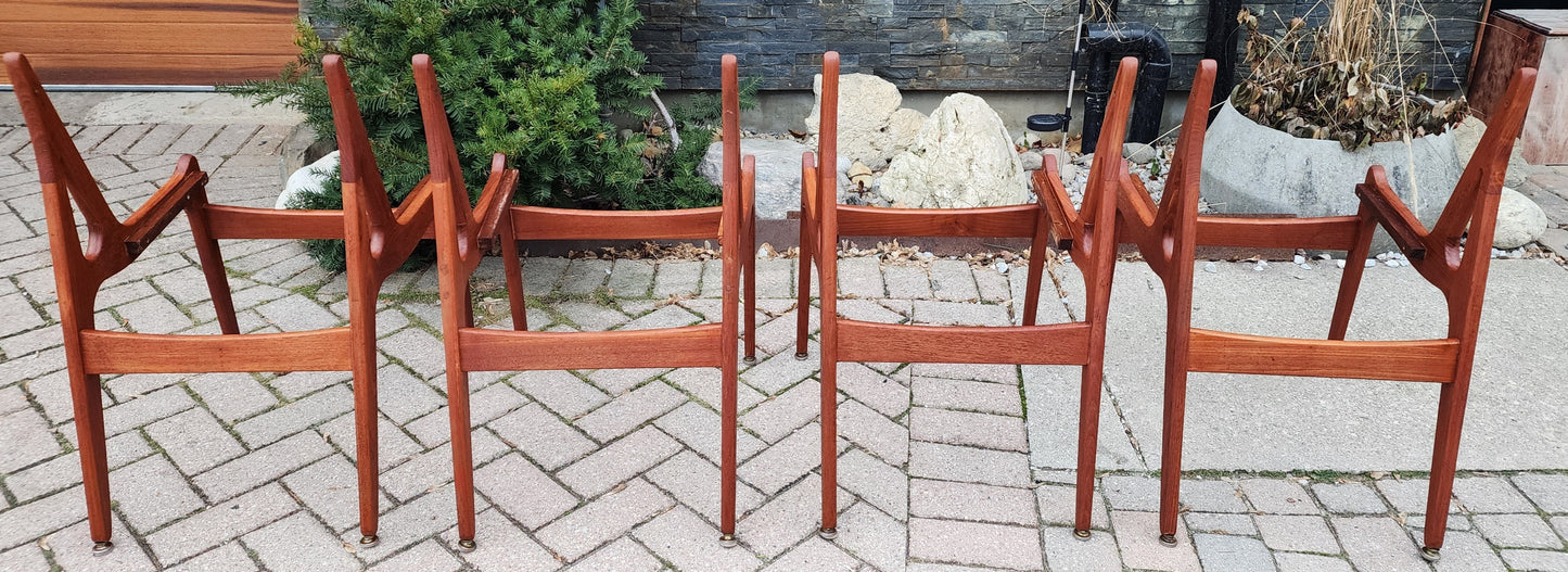 Choose Fabric***REFINISHED Danish Mid Century Modern Teak Chairs Swivel-Back by Arne Vodder