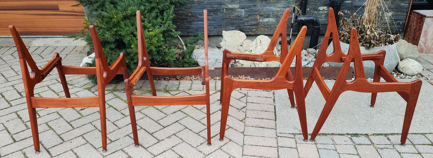 Choose Fabric***REFINISHED Danish Mid Century Modern Teak Chairs Swivel-Back by Arne Vodder