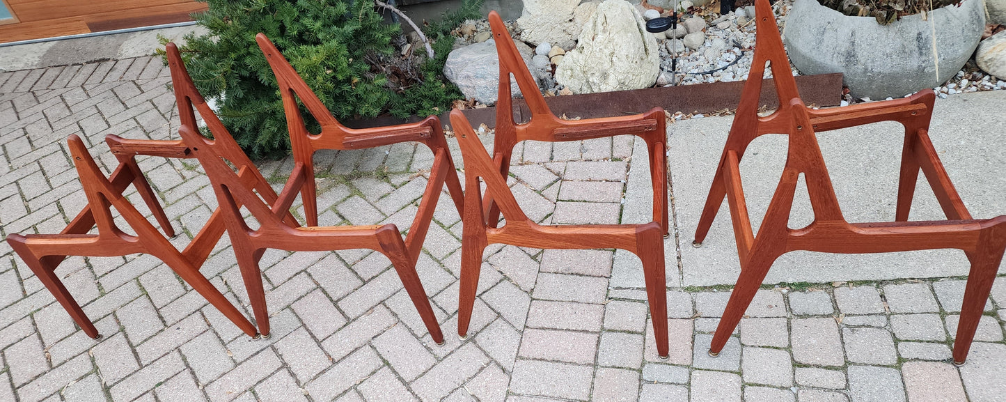 Choose Fabric***REFINISHED Danish Mid Century Modern Teak Chairs Swivel-Back by Arne Vodder