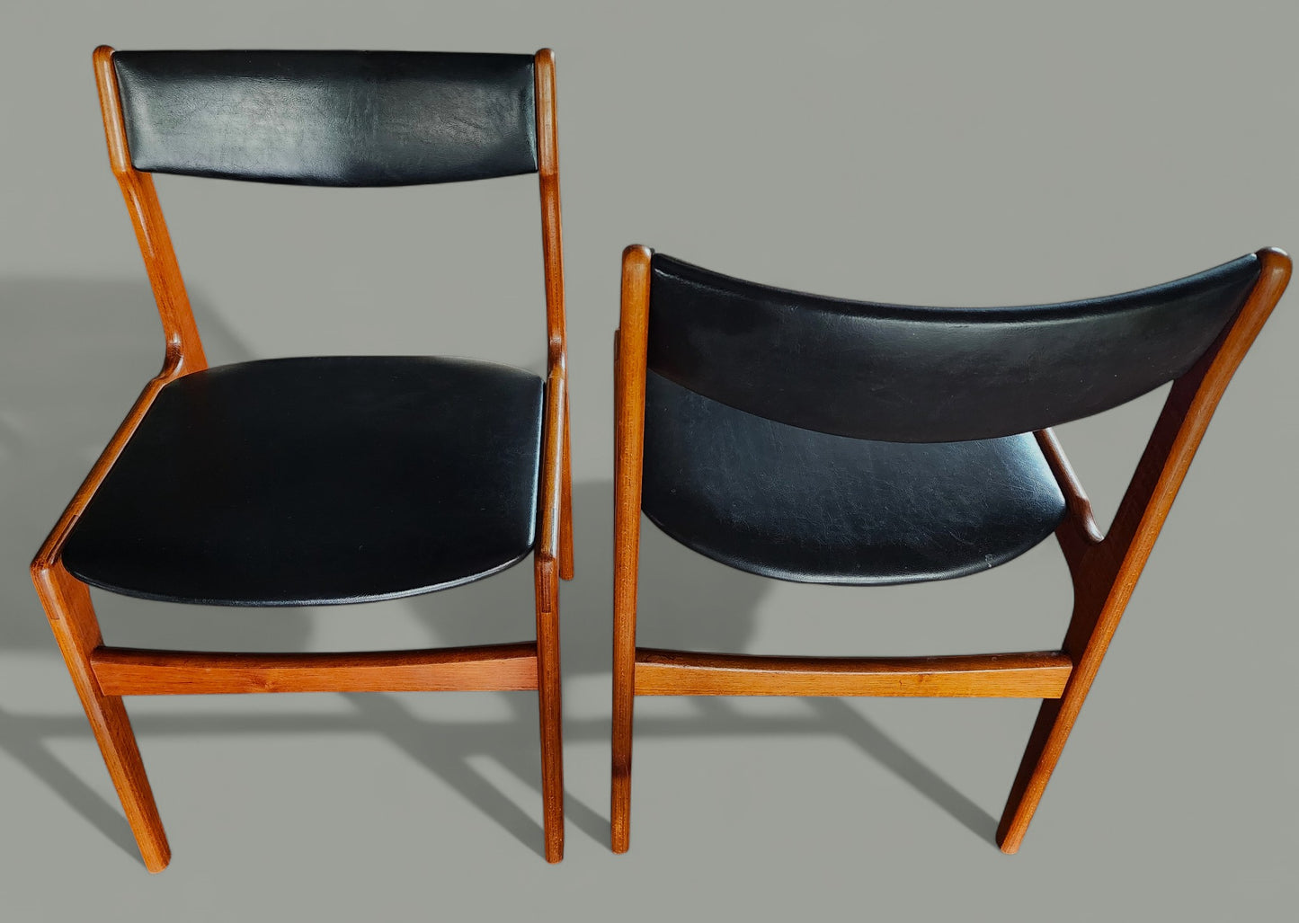 4 RESTORED Danish MCM Teak Chairs by Erik Buch for Anderstrup