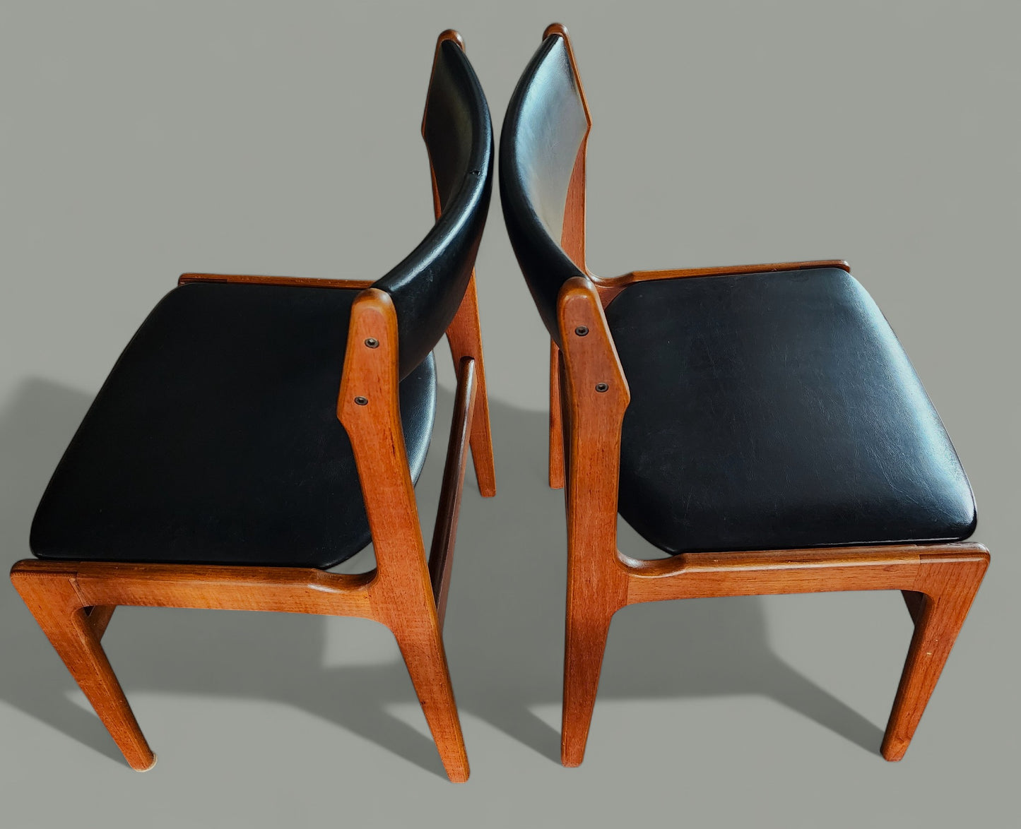 4 RESTORED Danish MCM Teak Chairs by Erik Buch for Anderstrup