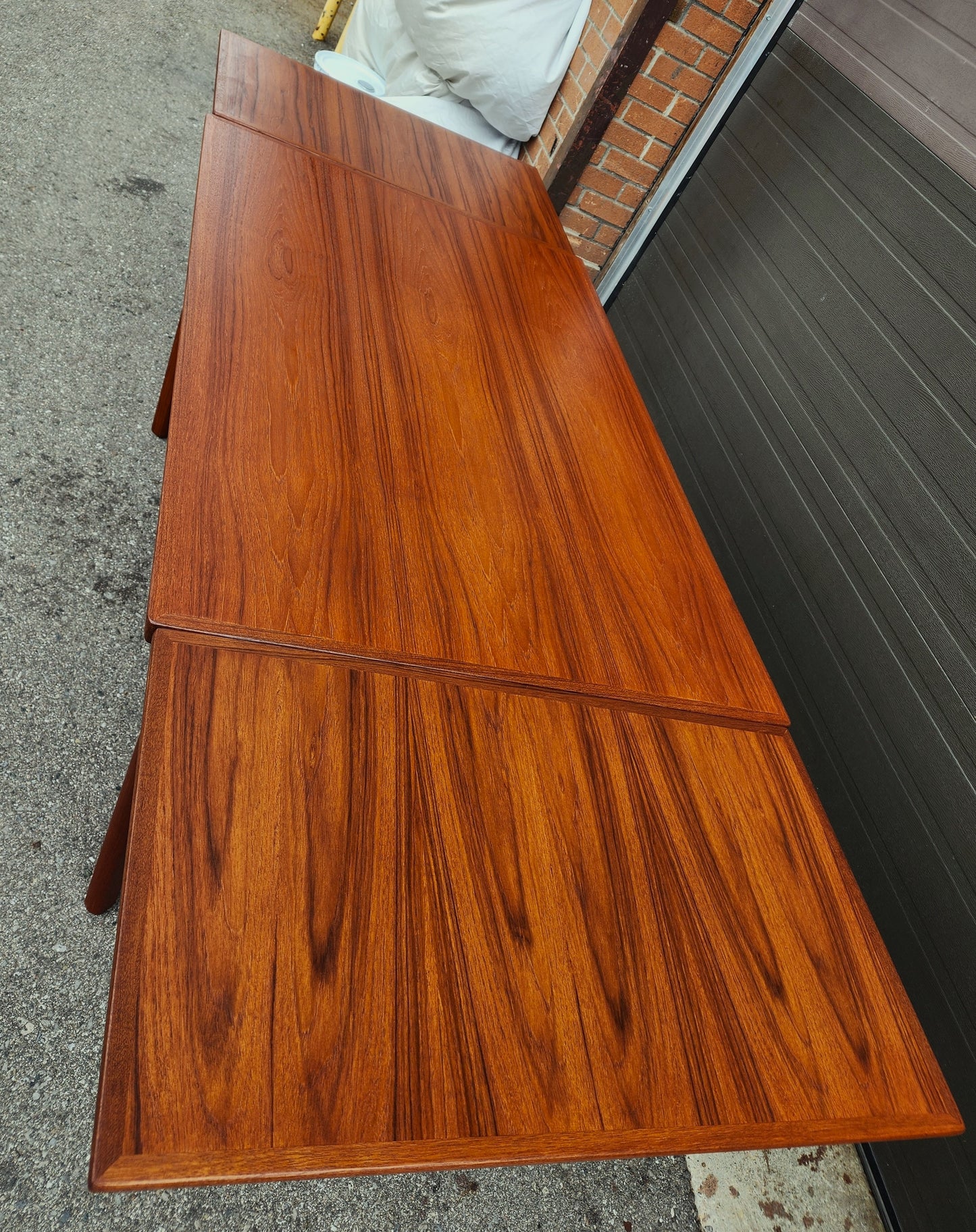 REFINISHED Danish MCM Teak Draw Leaf Table by H. Kjaernulf 51" - 89"