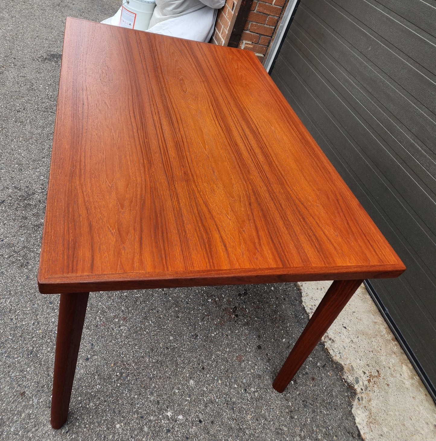 REFINISHED Danish MCM Teak Draw Leaf Table by H. Kjaernulf 51" - 89"