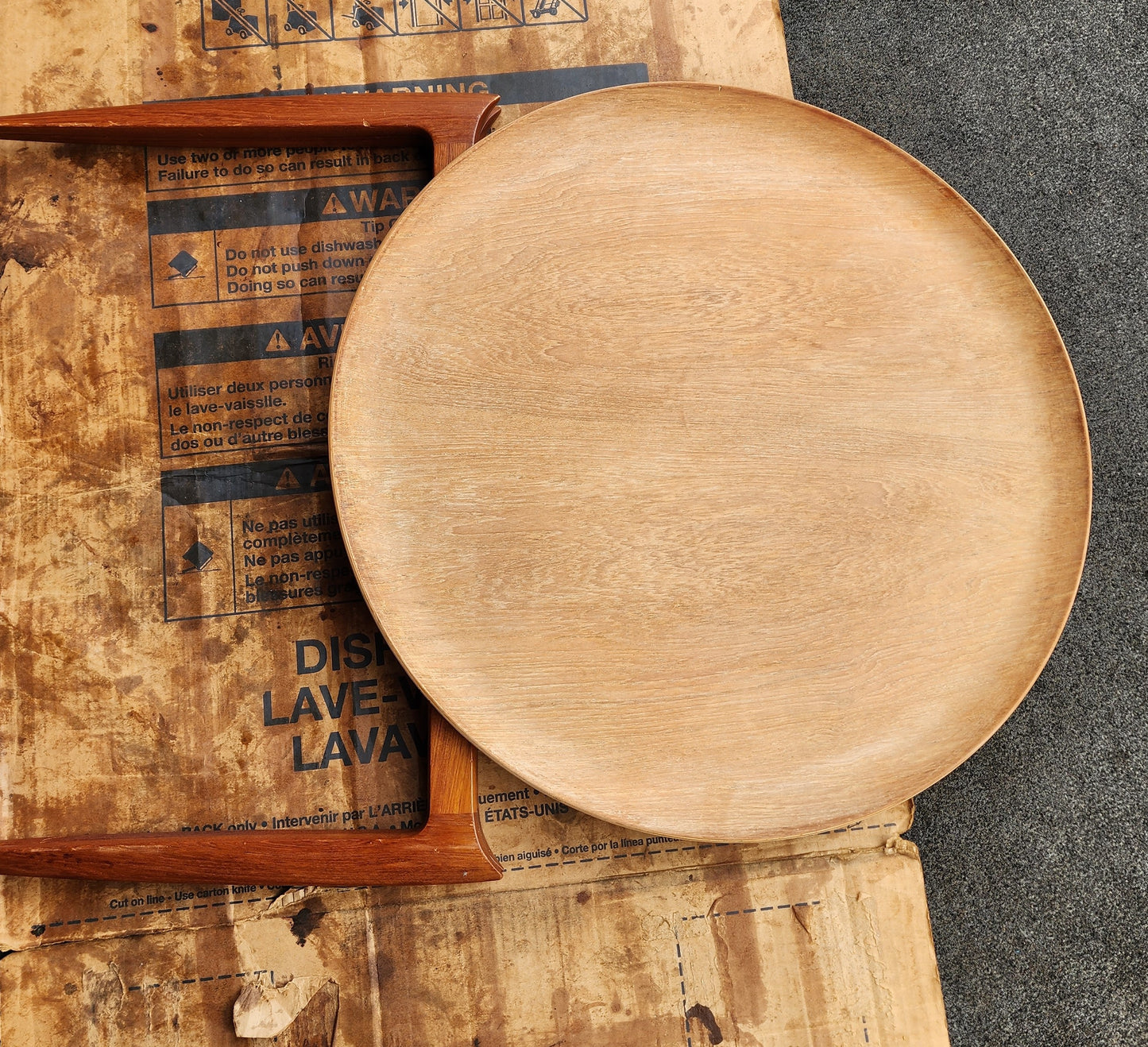REFINISHED Danish Modern Teak Tray Table by Willumsen & Engholm for Fritz Hansen, Model 4508