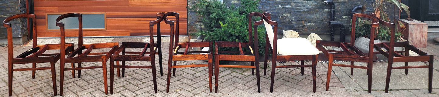 Choose Fabric***8 RESTORED Danish MCM Rosewood Chairs by Erik Buch