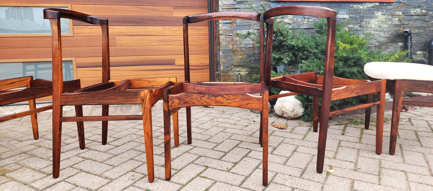 Choose Fabric***8 RESTORED Danish MCM Rosewood Chairs by Erik Buch