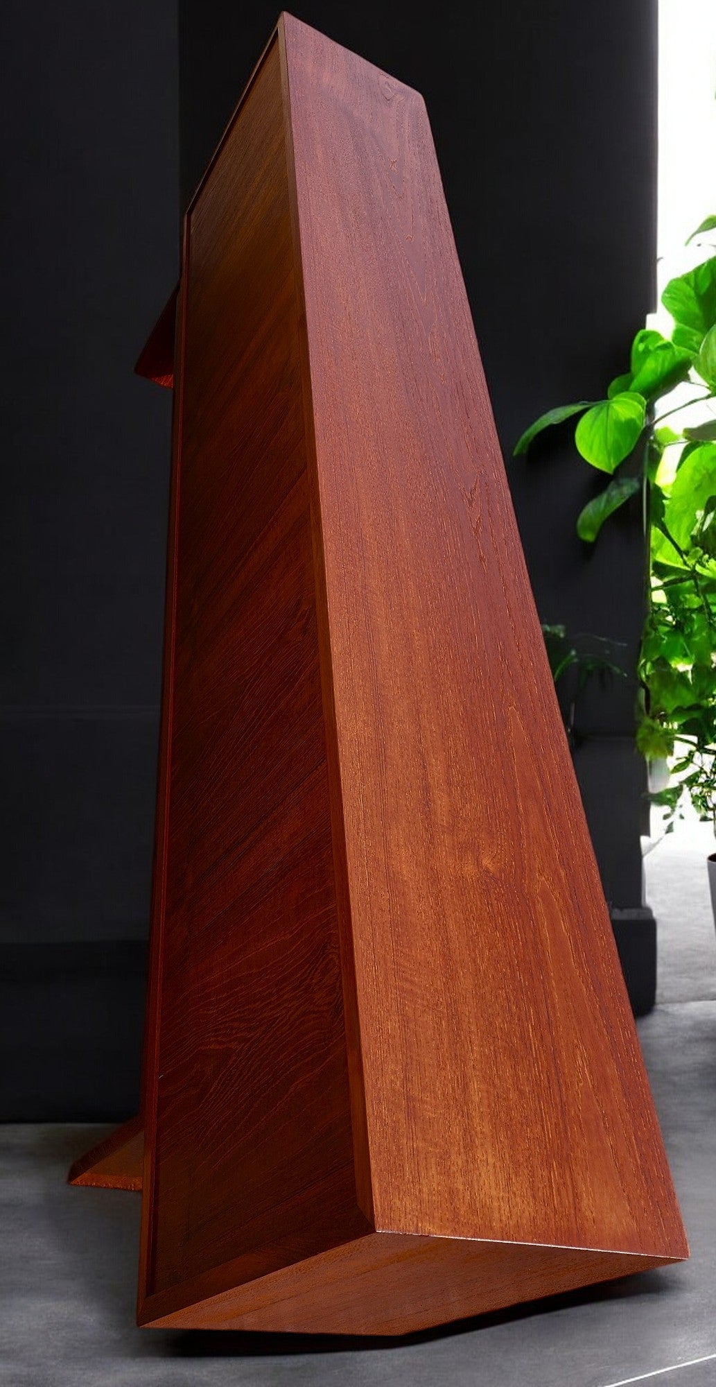 REFINISHED Danish MCM Teak TV Media Console by Clausen & Son w Finished Back 73"