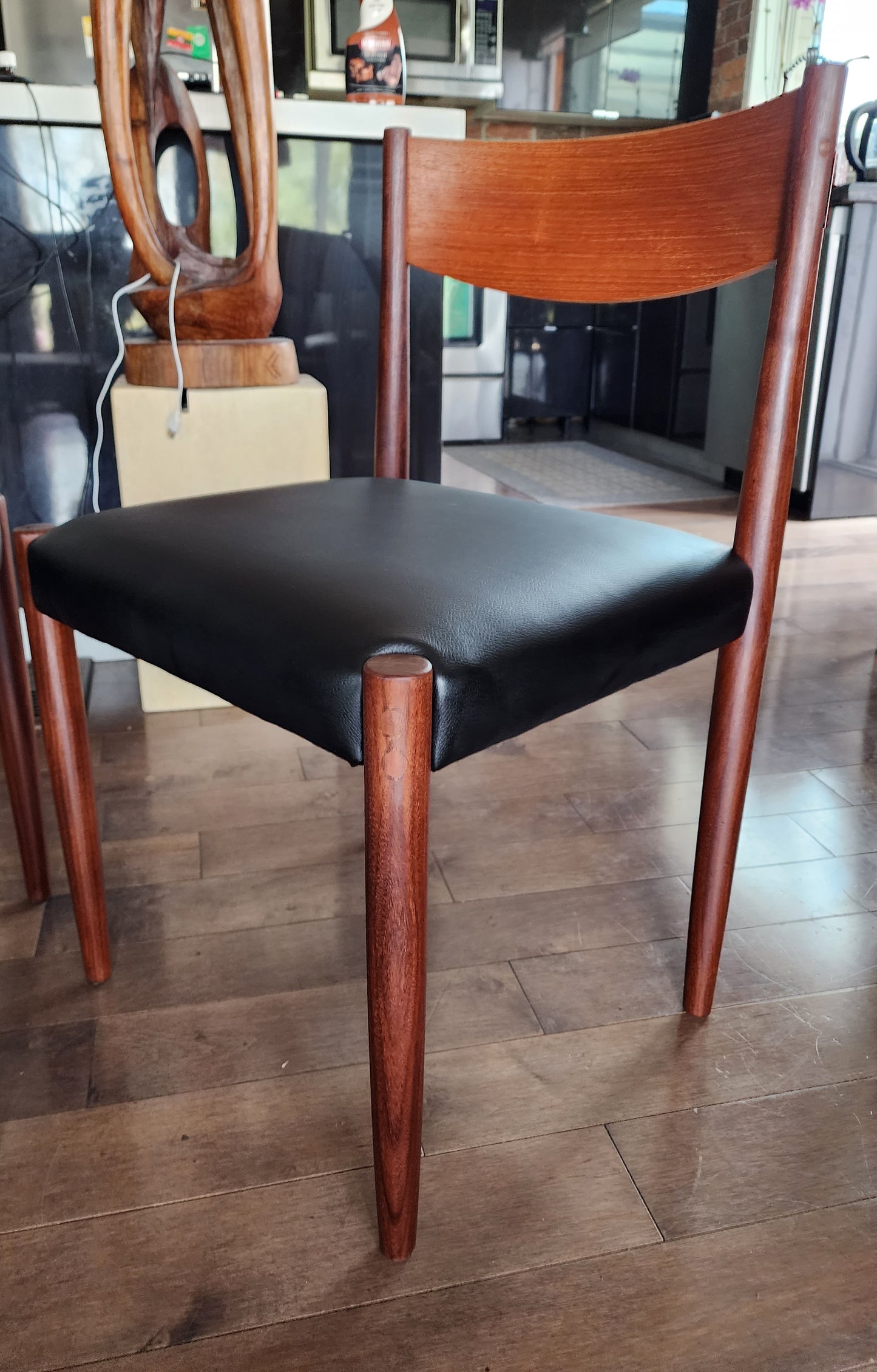 4 REFINISHED REUPHOLSTERED Danish MCM Teak Chairs by P. Volther for Frem Rojle