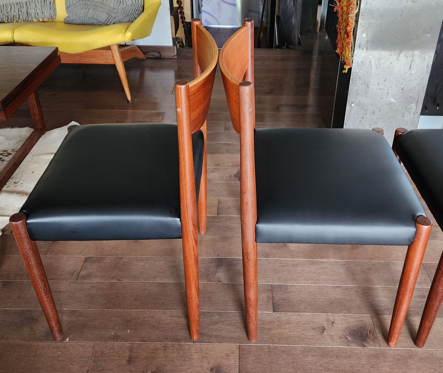 4 REFINISHED REUPHOLSTERED Danish MCM Teak Chairs by P. Volther for Frem Rojle