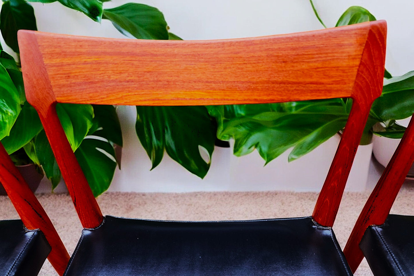 4 RESTORED Danish Mid Century Modern Teak Chairs by Sorø Stolefabrik w wide seats