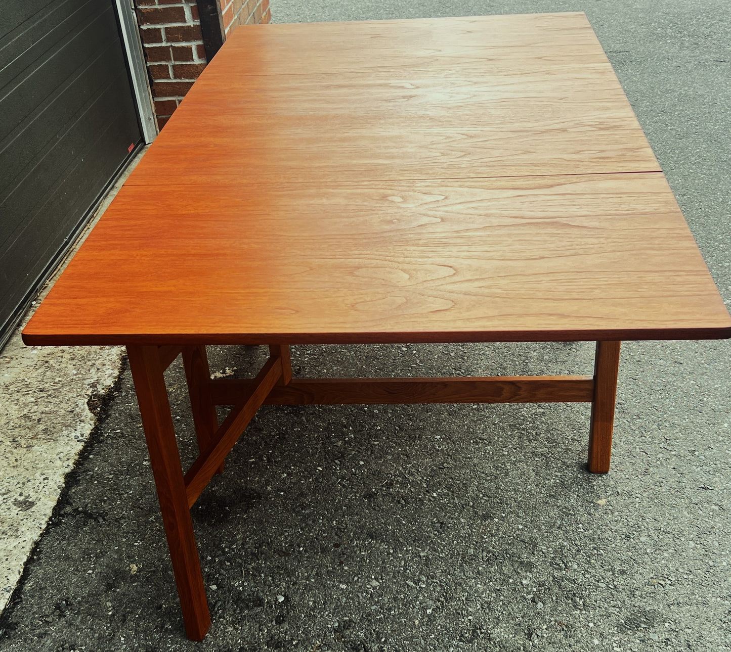 REFINISHED Danish Mid Century Modern Teak Gate-Leg/ Drop Leaf Table 27.5"- 70.5"