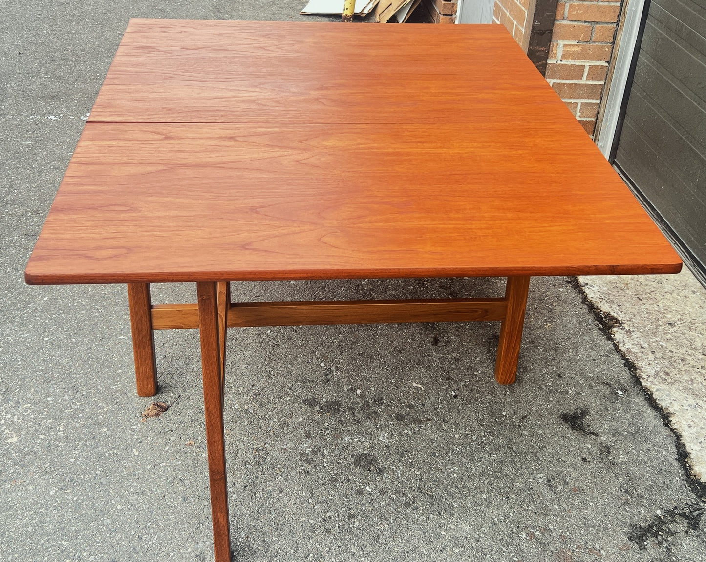 REFINISHED Danish Mid Century Modern Teak Gate-Leg/ Drop Leaf Table 27.5"- 70.5"