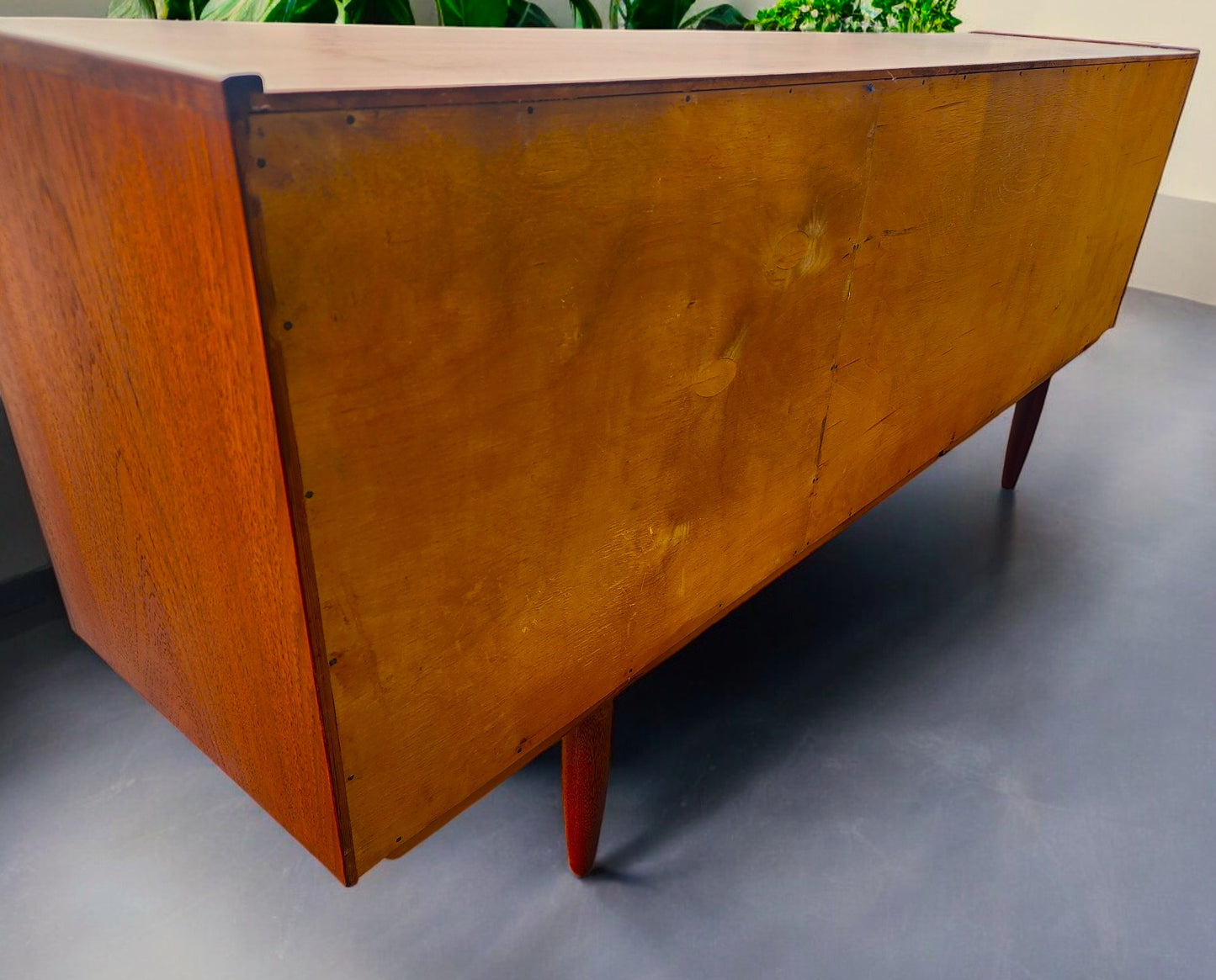 REFINISHED Danish Mid Century Modern Teak Sideboard by Dyrlund 71.25" Narrow