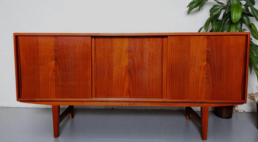 REFINISHED Danish Mid Century Modern Teak Sideboard by E.W. Bach 65"
