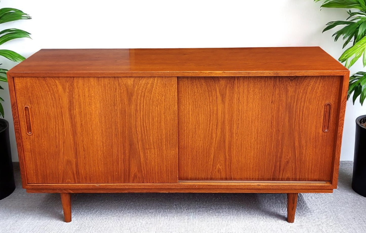 REFINISHED Danish Mid Century Teak Sideboard by P.Hundevad 54"