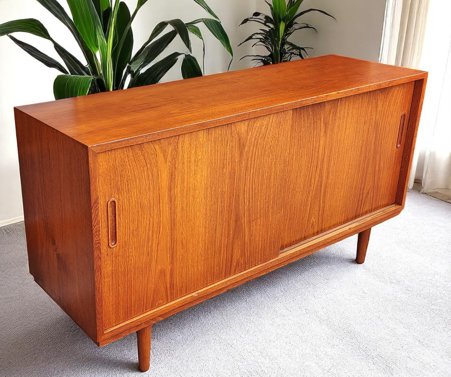 REFINISHED Danish Mid Century Teak Sideboard by P.Hundevad 54"