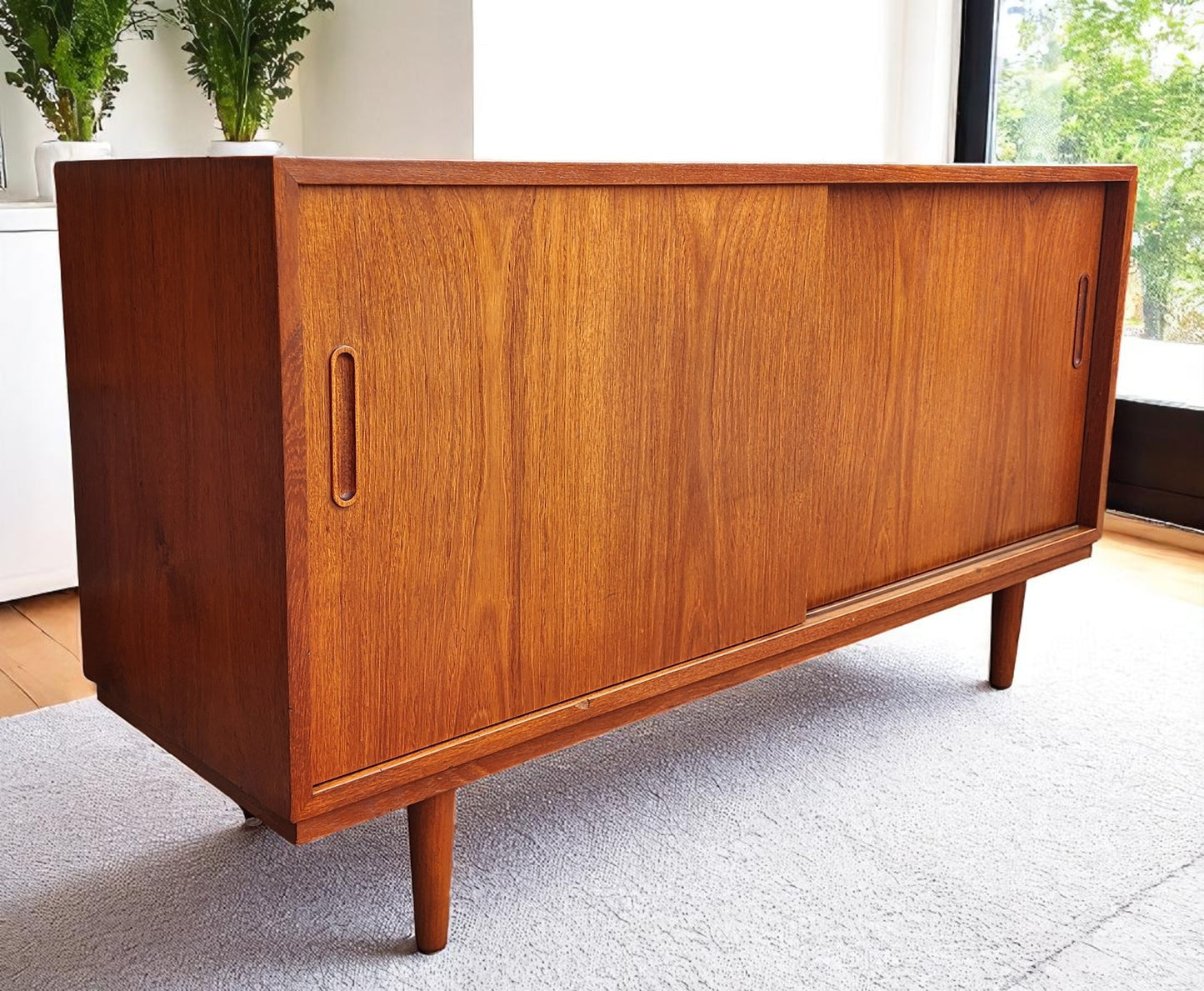 REFINISHED Danish Mid Century Teak Sideboard by P.Hundevad 54"