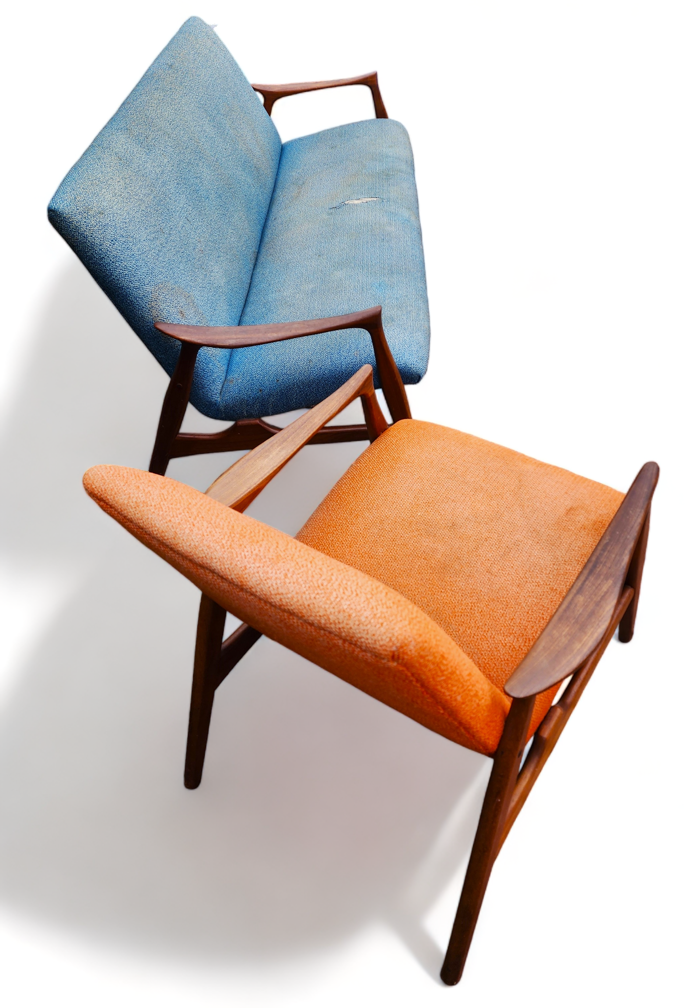 Will be REFINISHED REUPHOLSTERED Danish MCM Teak Sofa & Lounge Chair by Arne Hovmand-Olsen