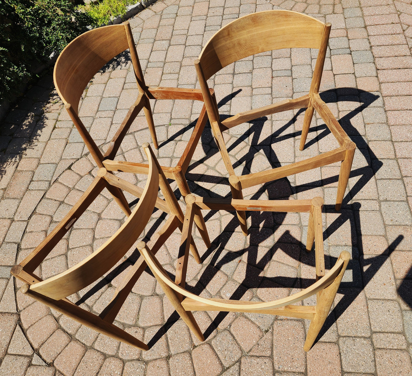 4 REFINISHED Danish Mid Century Modern Teak Chairs by Jydsk