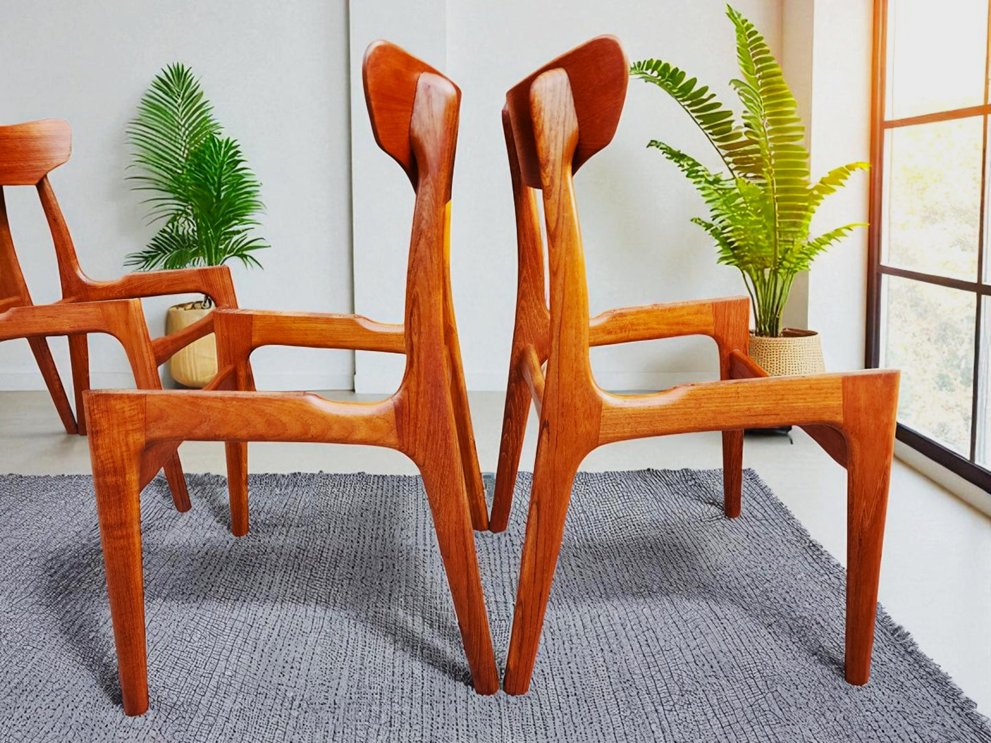 6 RESTORED Danish MCM Teak Chairs by Schønning & Elgaard, will be REUPHOLSTERED