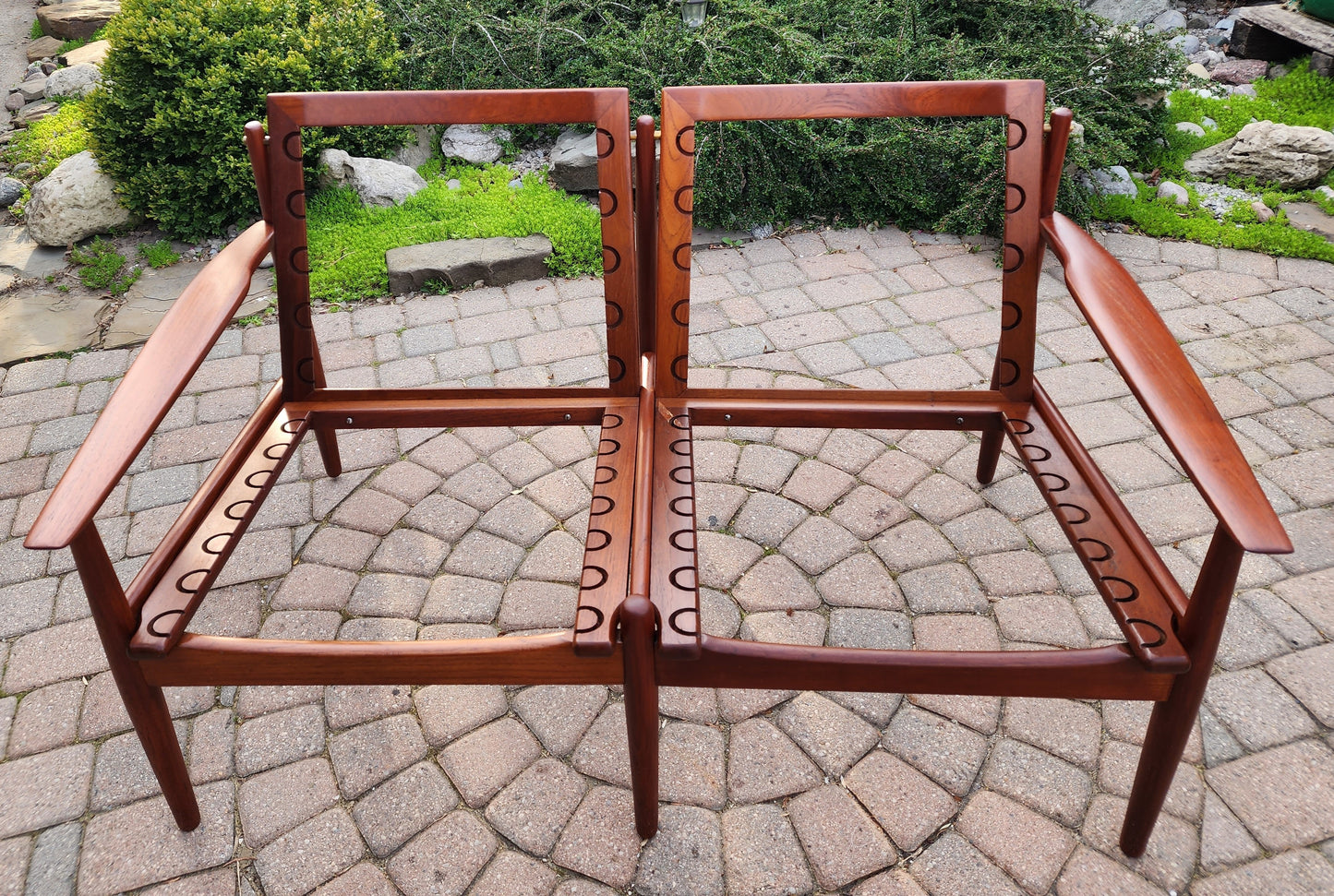 Choose Fabric! REFINISHED Danish MCM Teak Two-Seater Sofa by Arne Vodder for Glostrup