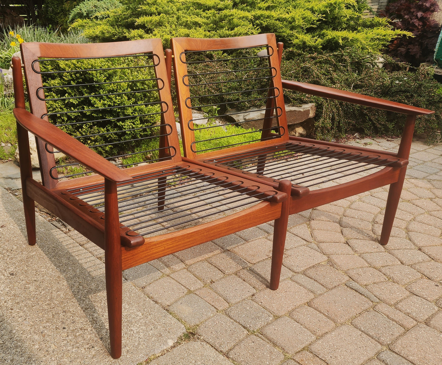 Choose Fabric! REFINISHED Danish MCM Teak Two-Seater Sofa by Arne Vodder for Glostrup