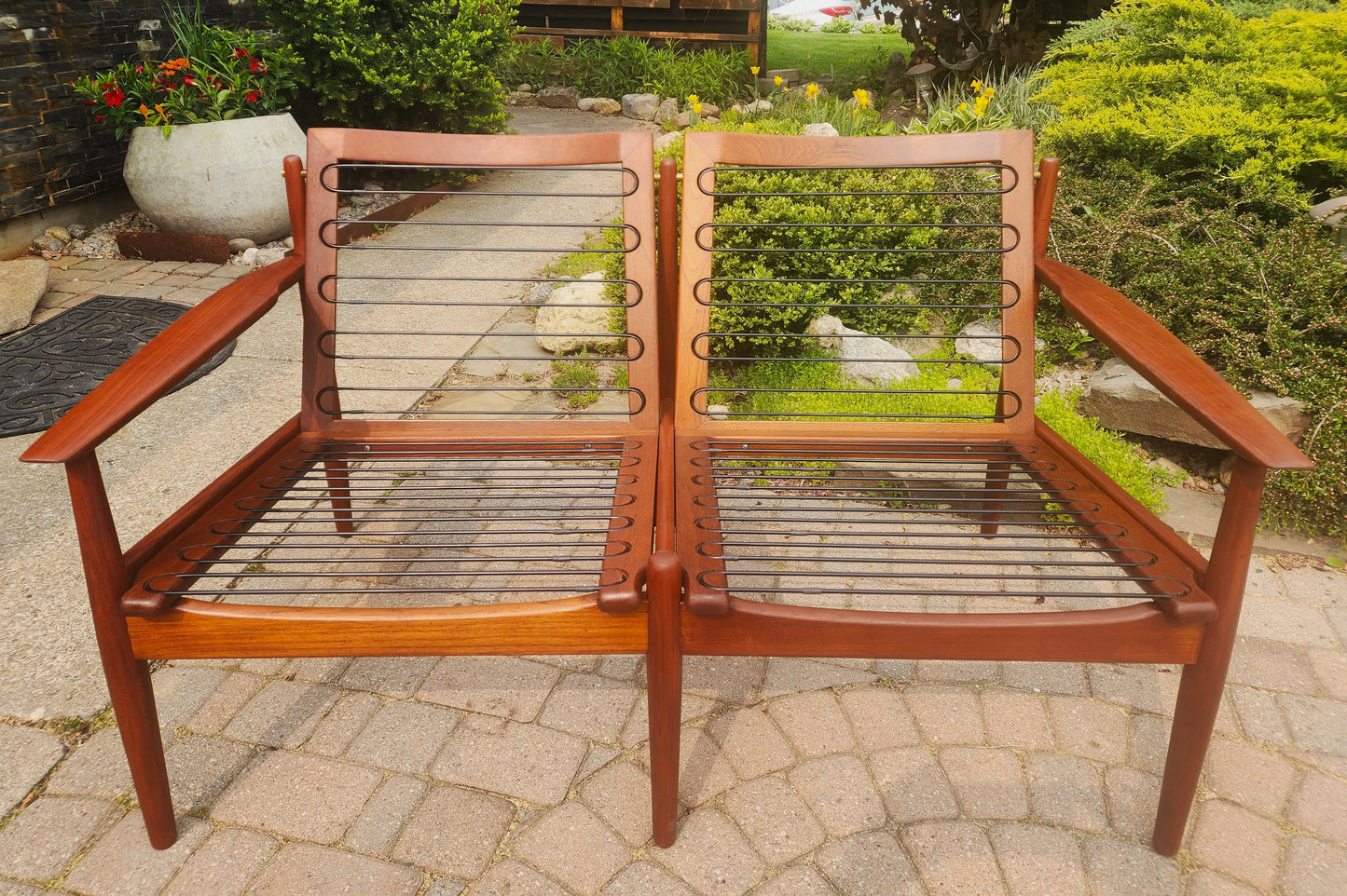 Choose Fabric! REFINISHED Danish MCM Teak Two-Seater Sofa by Arne Vodder for Glostrup