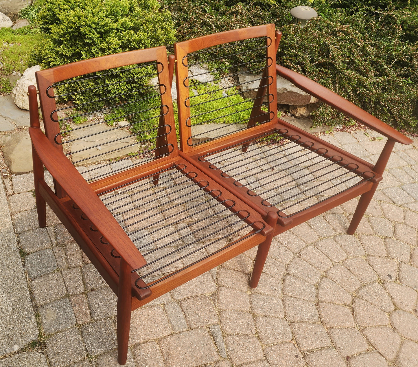 Choose Fabric! REFINISHED Danish MCM Teak Two-Seater Sofa by Arne Vodder for Glostrup