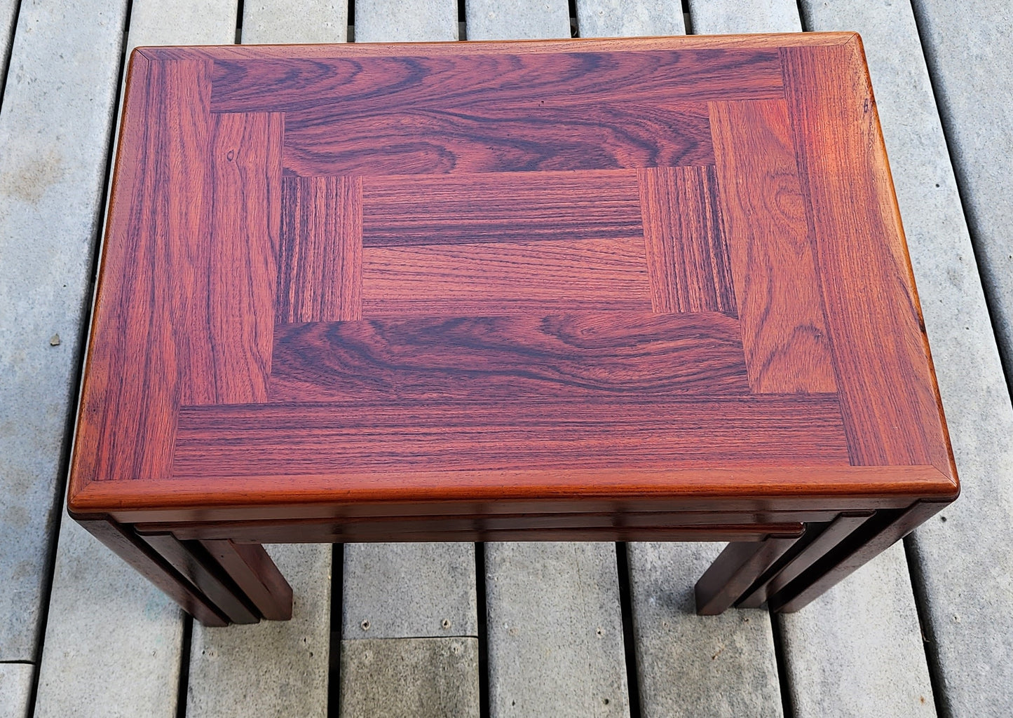 RESTORED Danish Mid Century Modern Rosewood Nesting Tables, Set of 3, model 387