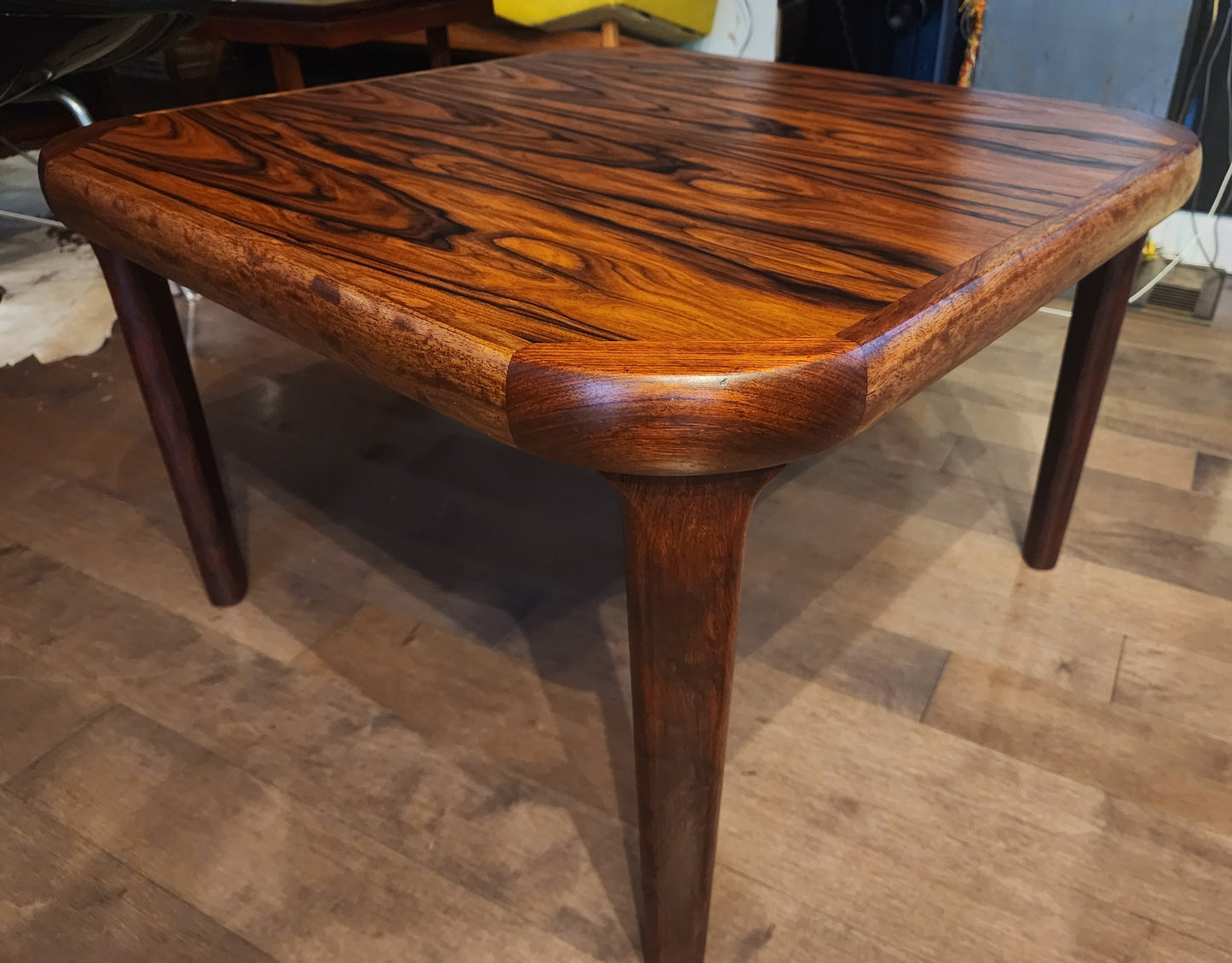REFINISHED Danish Mid Century Modern Rosewood Coffee or Accent Table