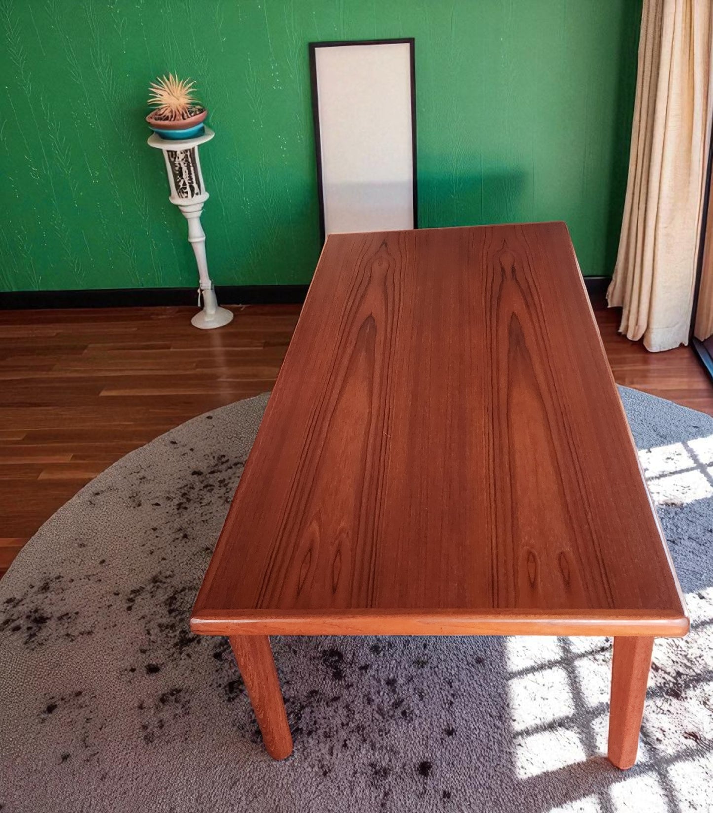 REFINISHED Danish Mid Century Modern Teak Coffee Table Large by Furbo