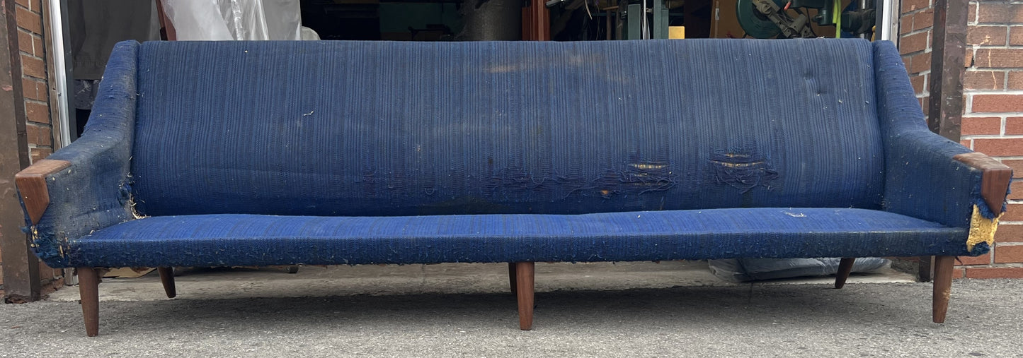 Choose Fabric***Danish MCM Teak Sofa 4-Seater will be REFINISHED (2 available)