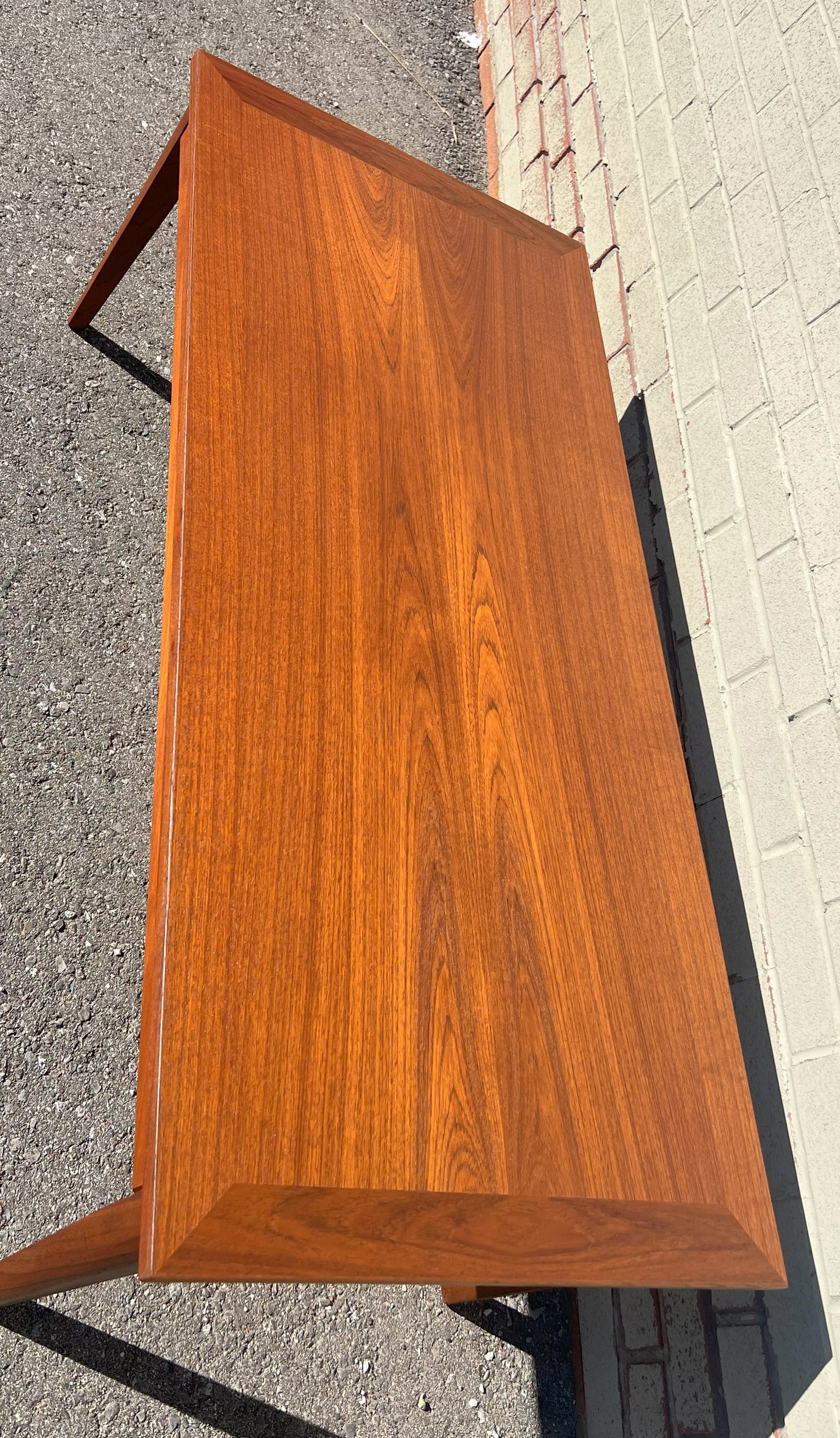 REFINISHED Mid Century Modern Teak Coffee Table, 51"