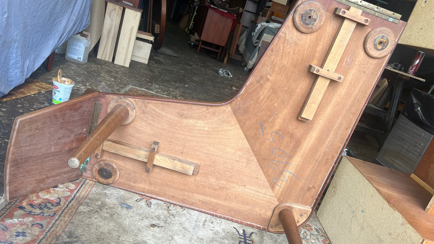 REFINISHED Danish Mid Century Modern Teak Boomerang Extension Coffee Table