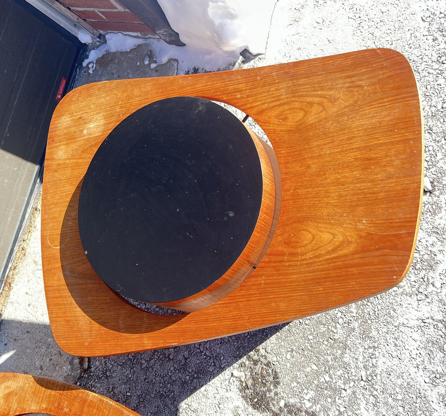 REFINISHED MCM Teak Martini Cocktail Table by RS Associates