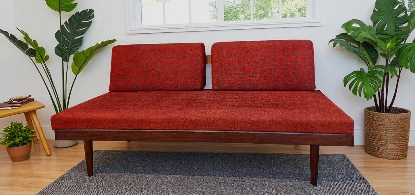 REFINISHED MCM Teak Svane Daybed by I. Relling w Pullout Side Tables