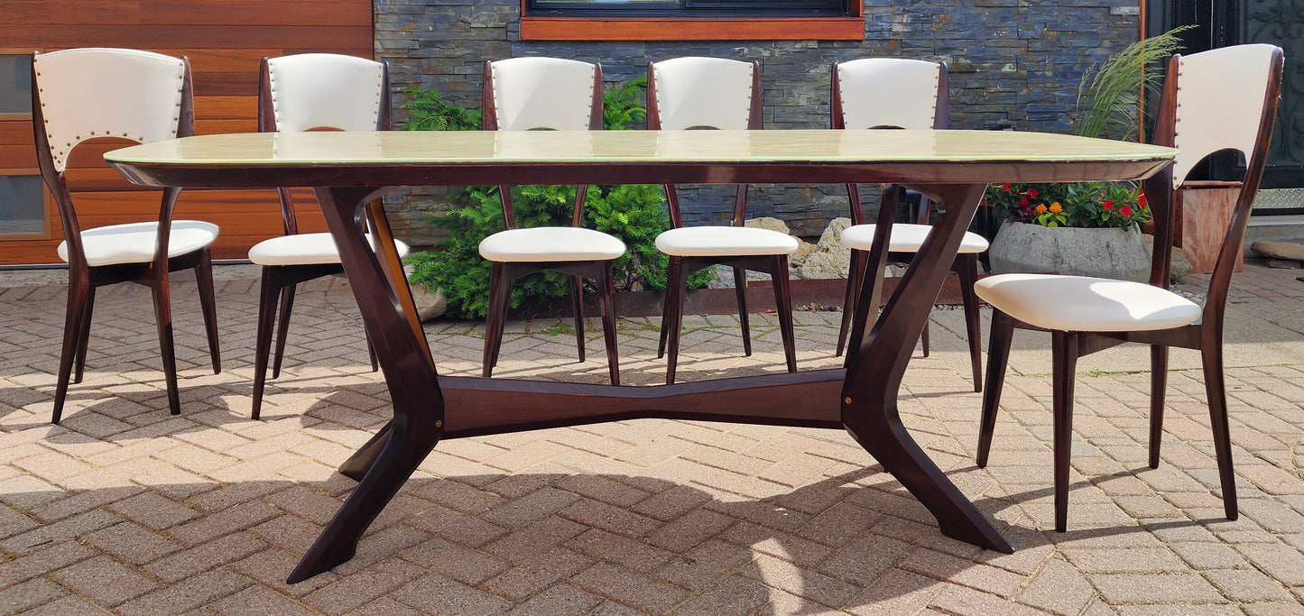 Italian Mid-Century Modern Dining Table & 6 Chairs by Carlo De Carli