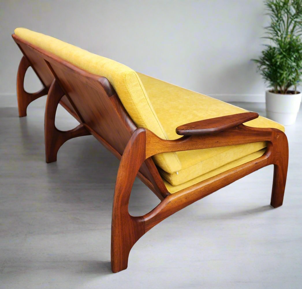 REFINISHED REUPHOLSTERED Mid Century Modern Adrian Pearsall Sofa 80"