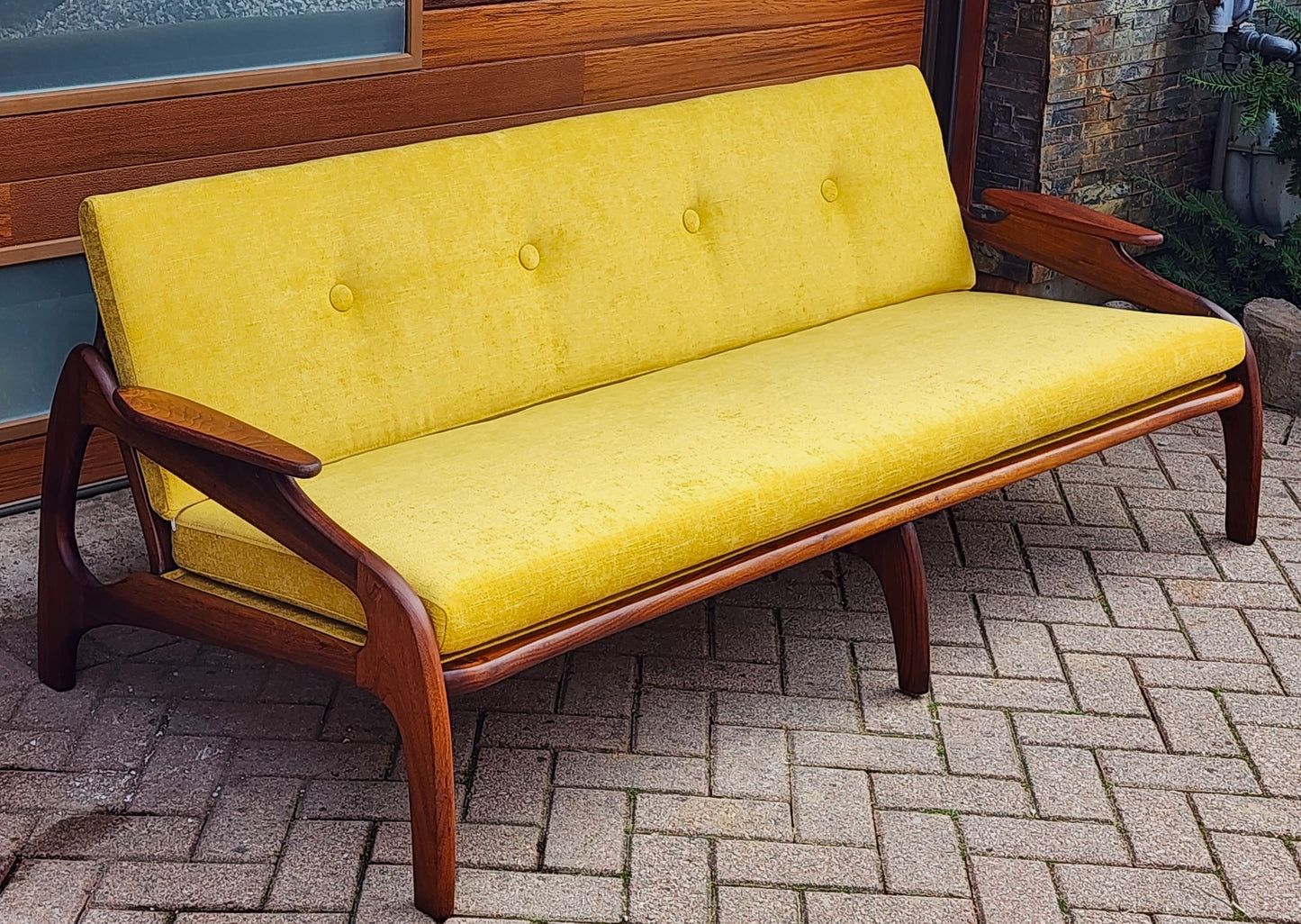 REFINISHED REUPHOLSTERED Mid Century Modern Adrian Pearsall Sofa 80"