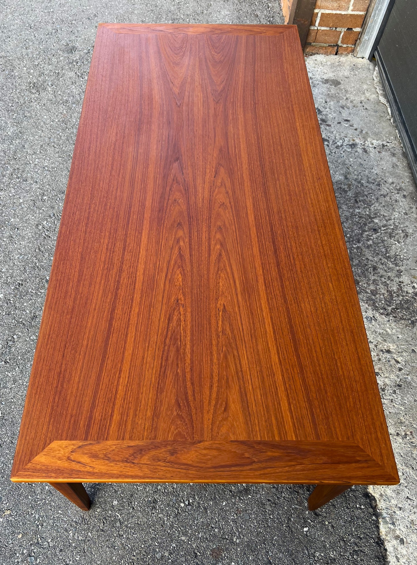 REFINISHED Mid Century Modern Teak Coffee Table, 51"