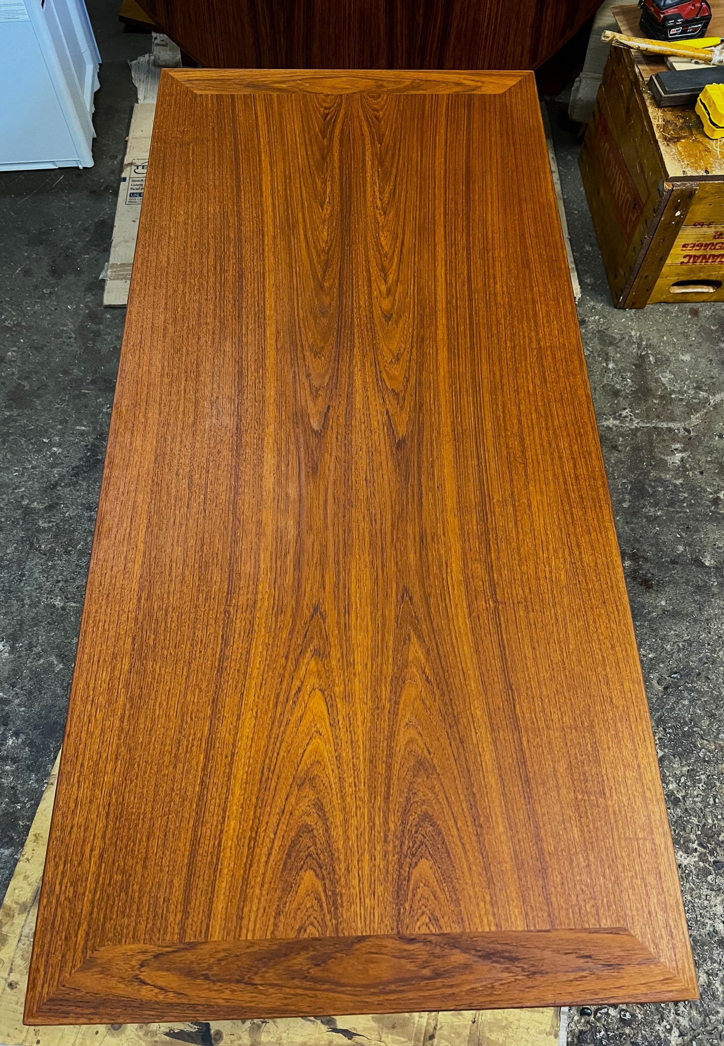 REFINISHED Mid Century Modern Teak Coffee Table, 51"