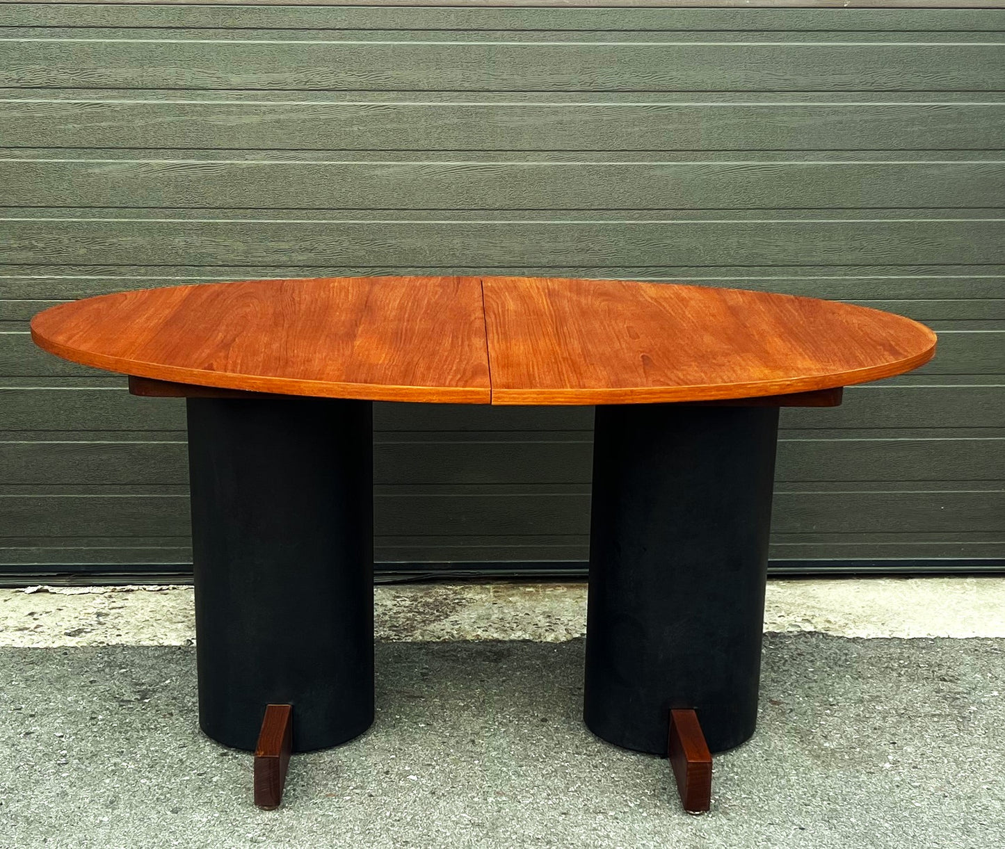 REFINISHED Mid Century Modern Teak Dining Table La Rose 60" by RS Associates