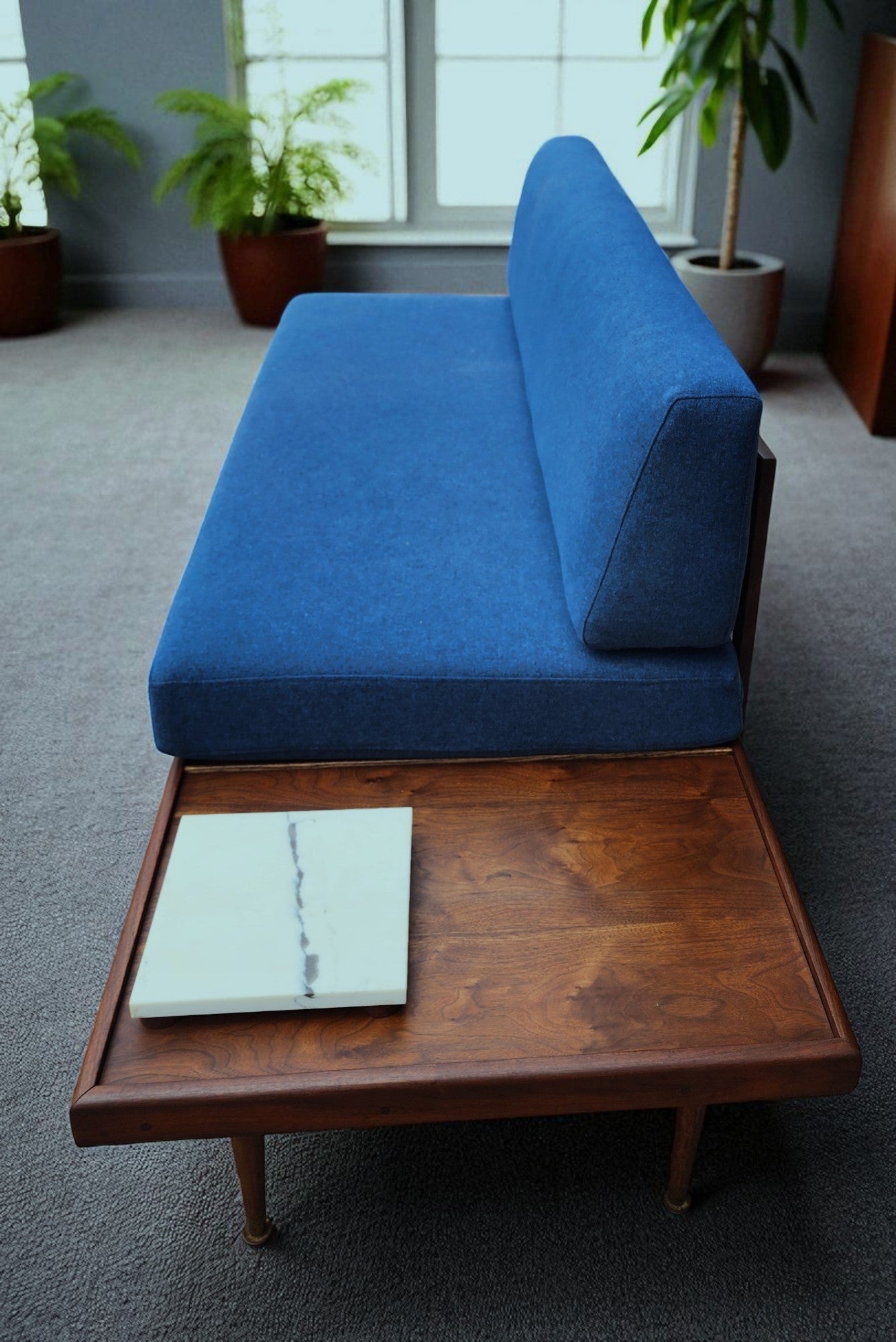 REFINISHED Mid Century Modern Daybed Sofa by A. Pearsall w NEW CUSHIONS