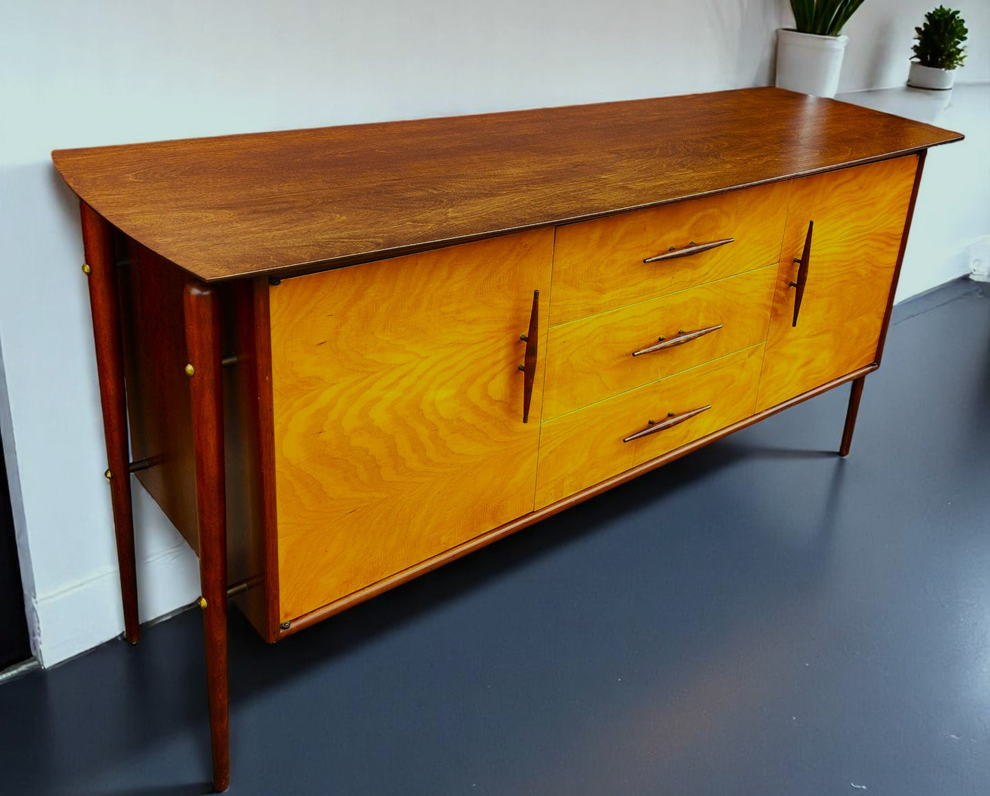 REFINISHED Mid Century Modern Ruspan Sideboard by Russell Spanner