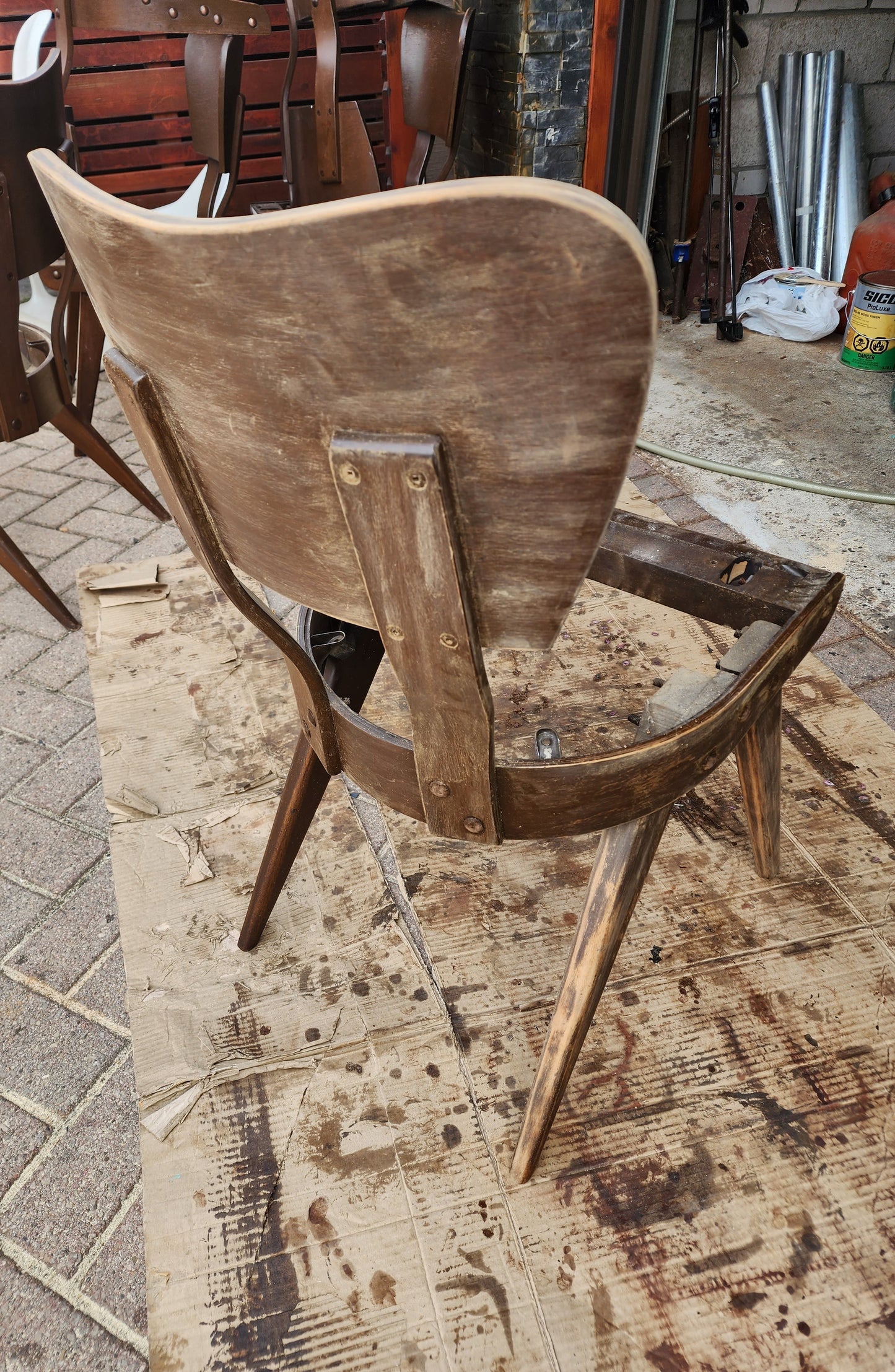 Choose Fabric***REFINISHED Mid Century Modern Russell Spanner Catalina Table & 6 Chairs