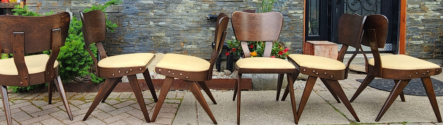 Choose Fabric***REFINISHED Mid Century Modern Russell Spanner Catalina Table & 6 Chairs