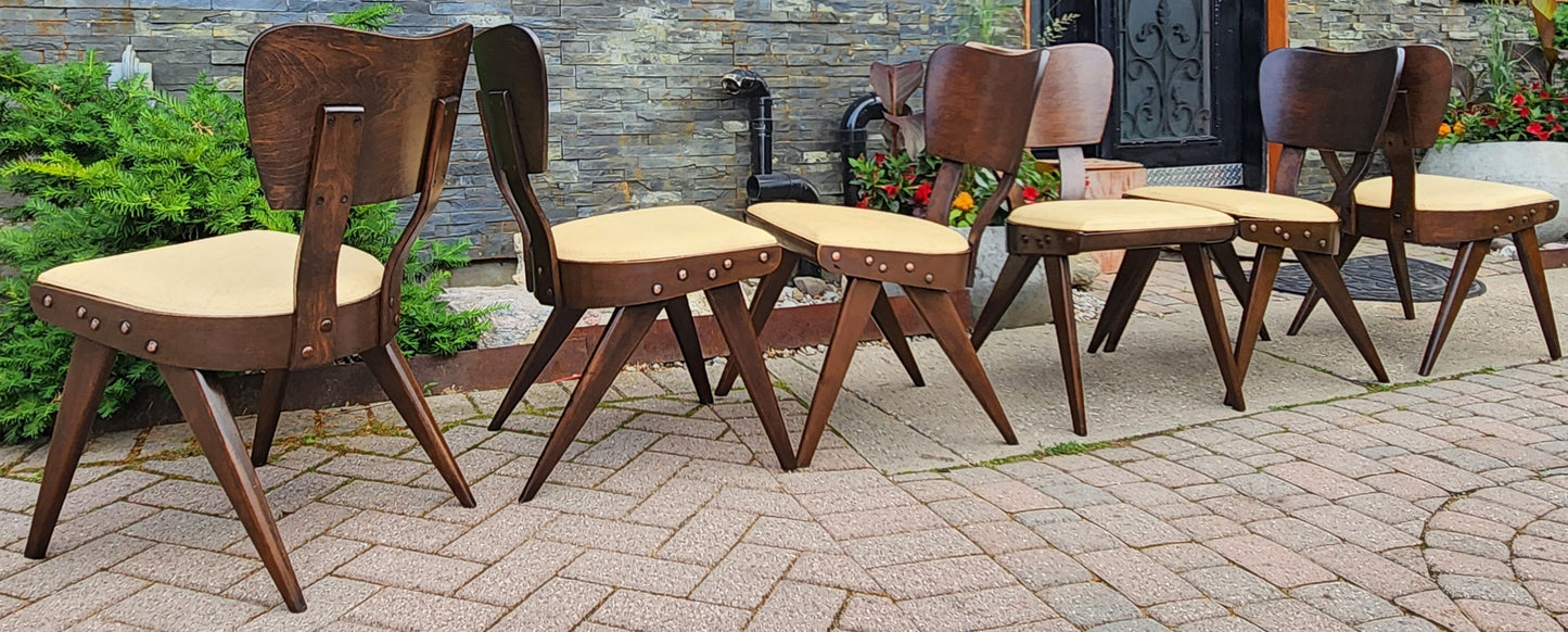 Choose Fabric***REFINISHED Mid Century Modern Russell Spanner Catalina Table & 6 Chairs