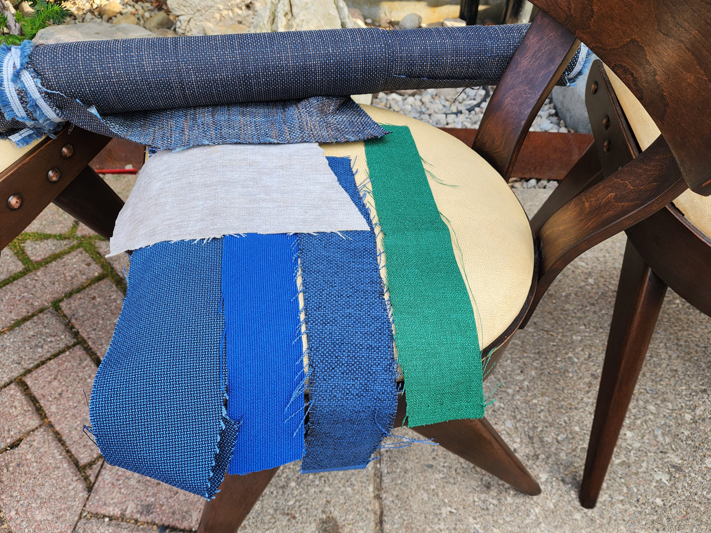 Choose Fabric***REFINISHED Mid Century Modern Russell Spanner Catalina Table & 6 Chairs